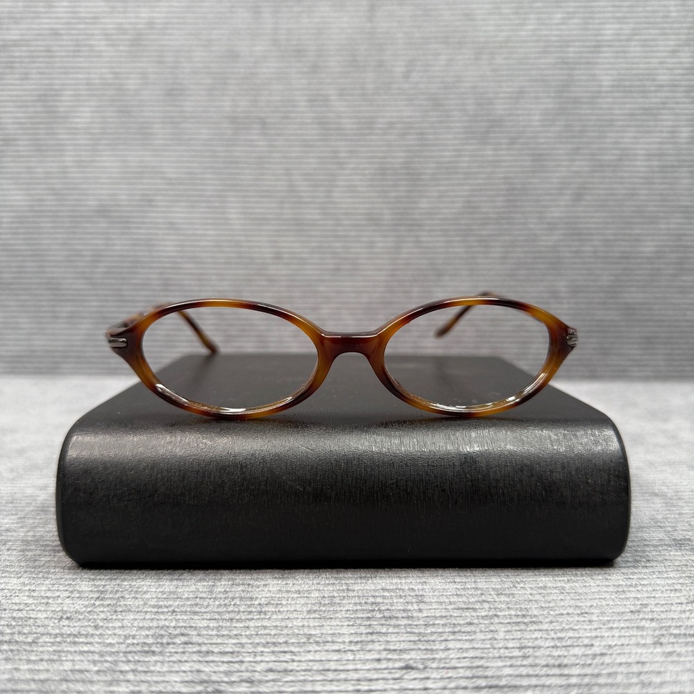 Celine Paris Oval Tortoiseshell Y2K Eyeglasses‎ Brown Silver Frames SC1322 010